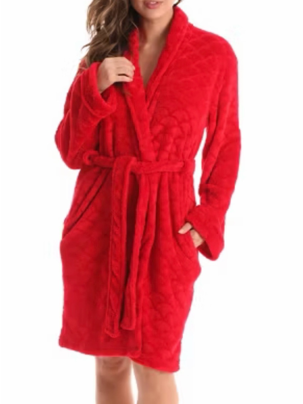 NWT Just Love Womens Plush Solid Robe | Ladies Bathrobe size s